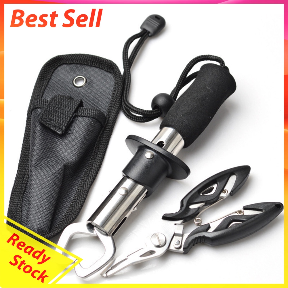 Stainless Steel Control Scissor Snip Fishing Grip Set Nipper Clamp Cutter