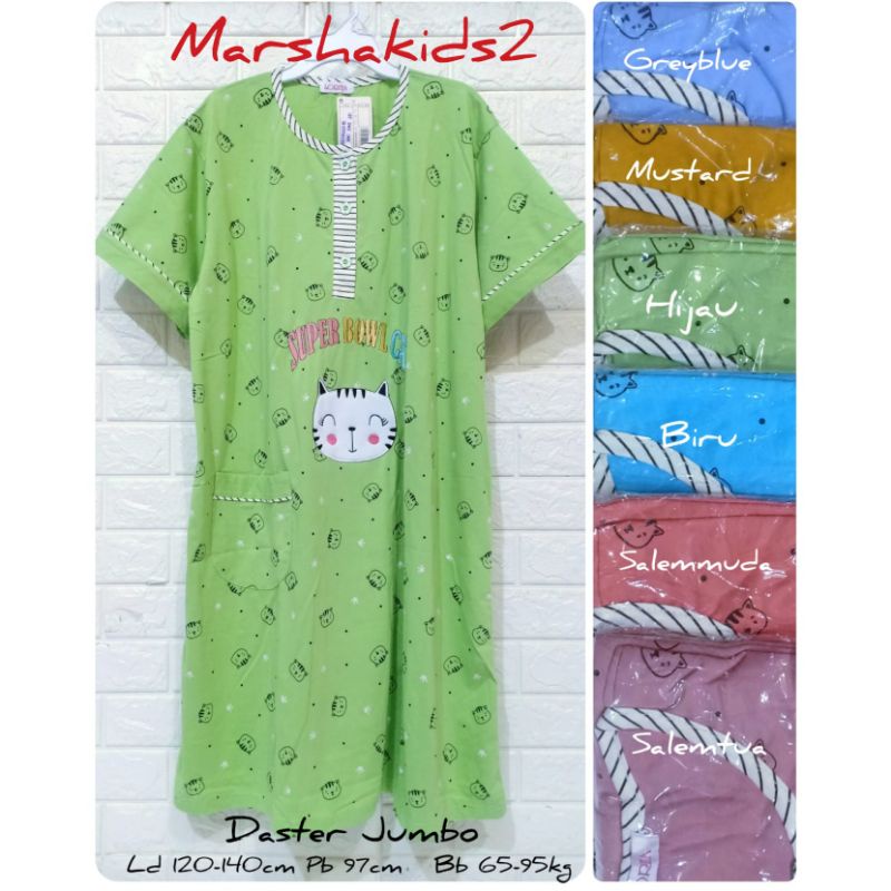 Daster kaos jumbo dewasa lorita by Sofie daster kancing depan jumbo bigsize Ld 120cm 140cm