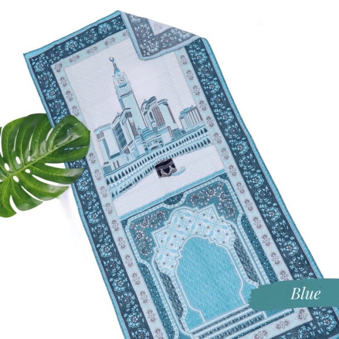 sajadah traveling motif shofa sajadah travel Ka'bah shofa - shofa blue