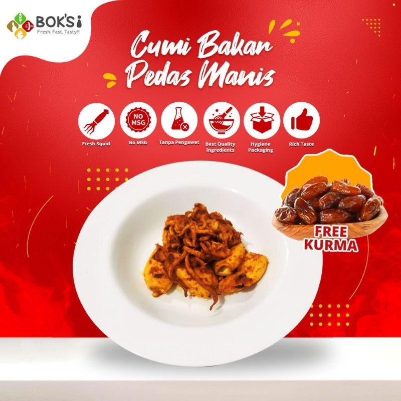 

BOKSI Cumi Bakar Pedas Manis