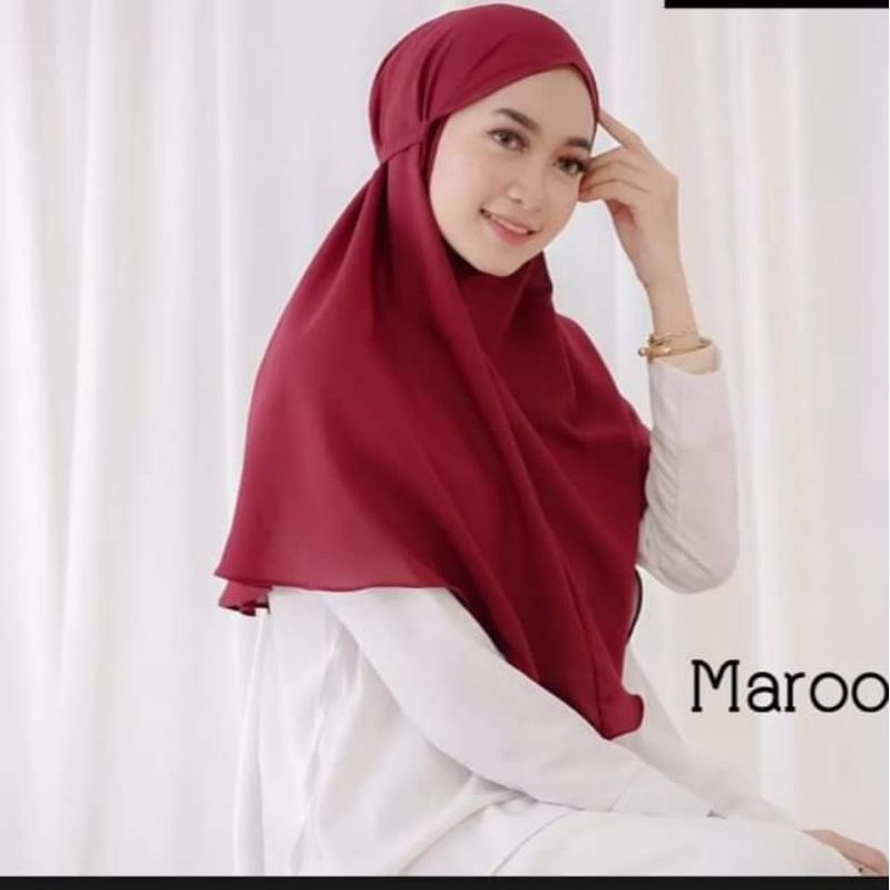 Kerudung bergo  instan dewasa bahan daymen