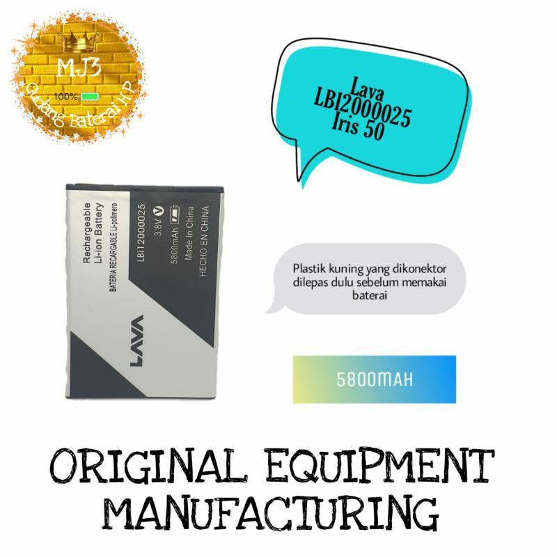 Baterai Battery Original Lava iris_50 LBi12000025 Lava iris 50