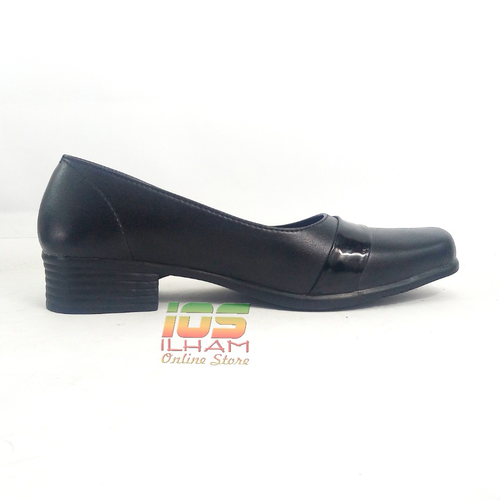 KO6 Sepatu Pantofel Wanita Guru Kerja Kantor Hak 3cm Size 37-40