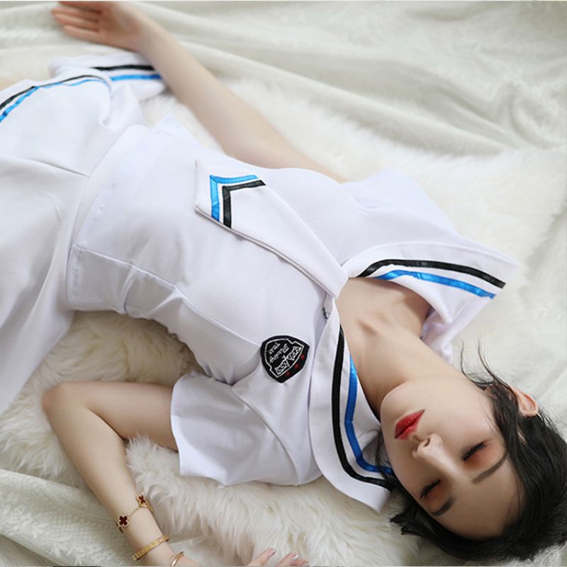 PREMIUM Kostum Lingerie Cosplay Uniform Set Sexy Japanese Student Sailor Uniform