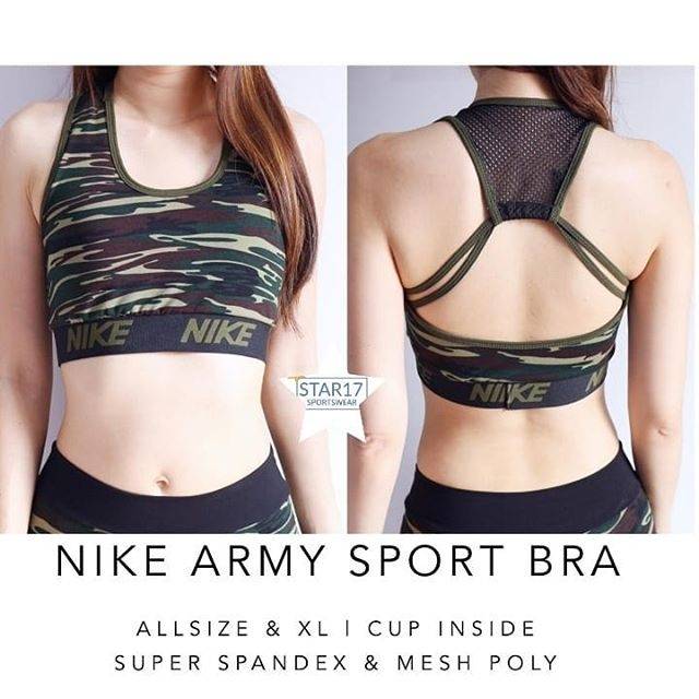 N ARMY SPORTBRA - BAJU SENAM - BAJU OLAHRAGA WANITA - BAJU ZUMBA - BAJU AEROBIC - BAJU YOGA