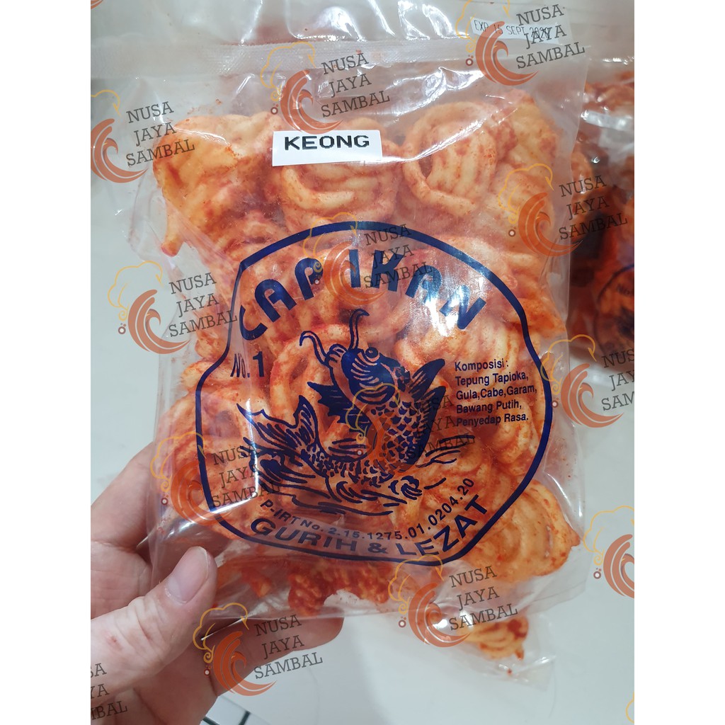 

Snack Keong Cap ikan Kerupuk Pedas khas Medan 100 Gram