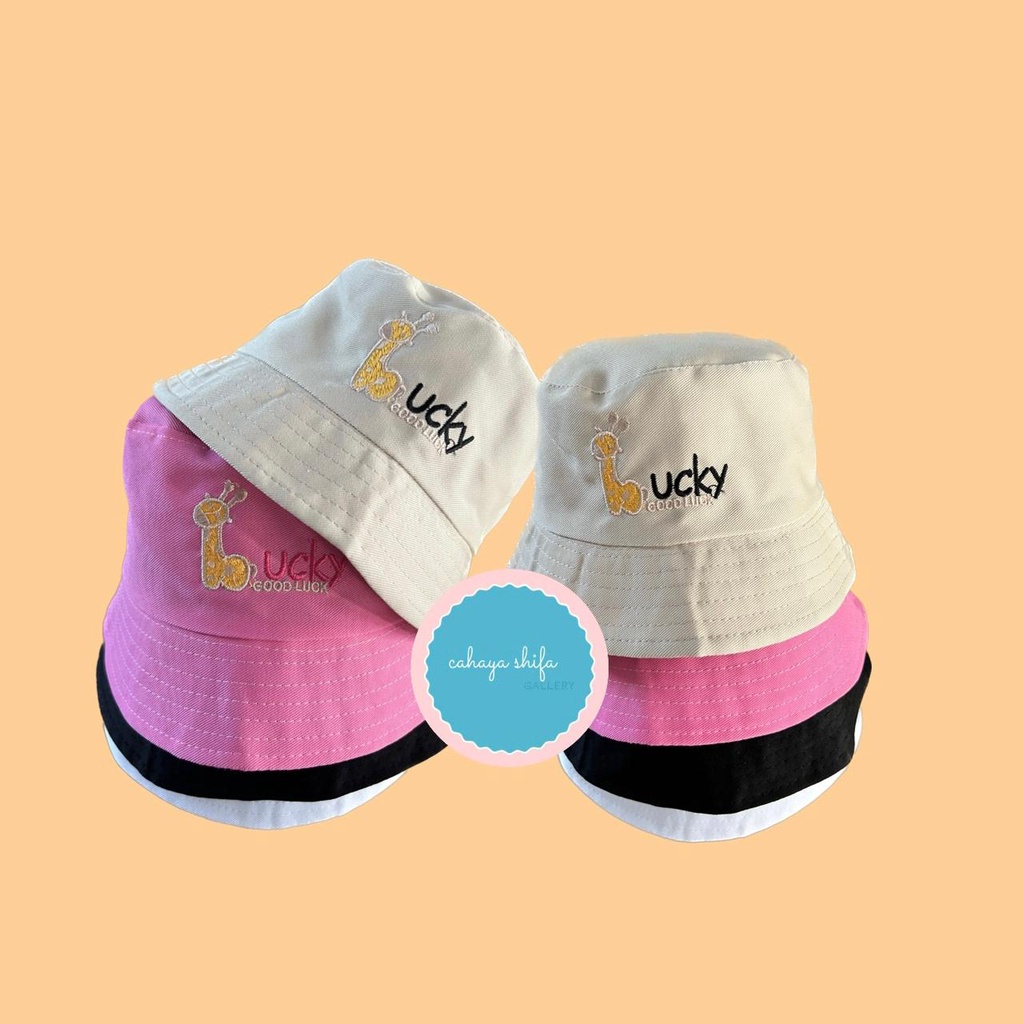 Topi Bucket Anak Bordir Good Lucky  / Bucket Anak Bordir Laki Laki dan Perempuan