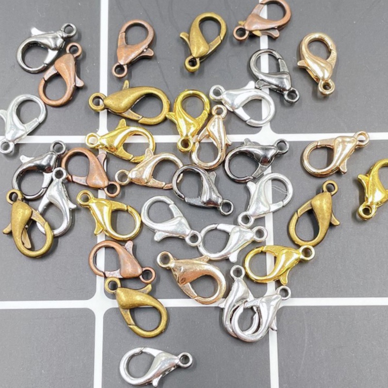 Hbid 50pcs Kait Lobster Bahan Alloy Untuk Kalung &amp; Gelang Rantai