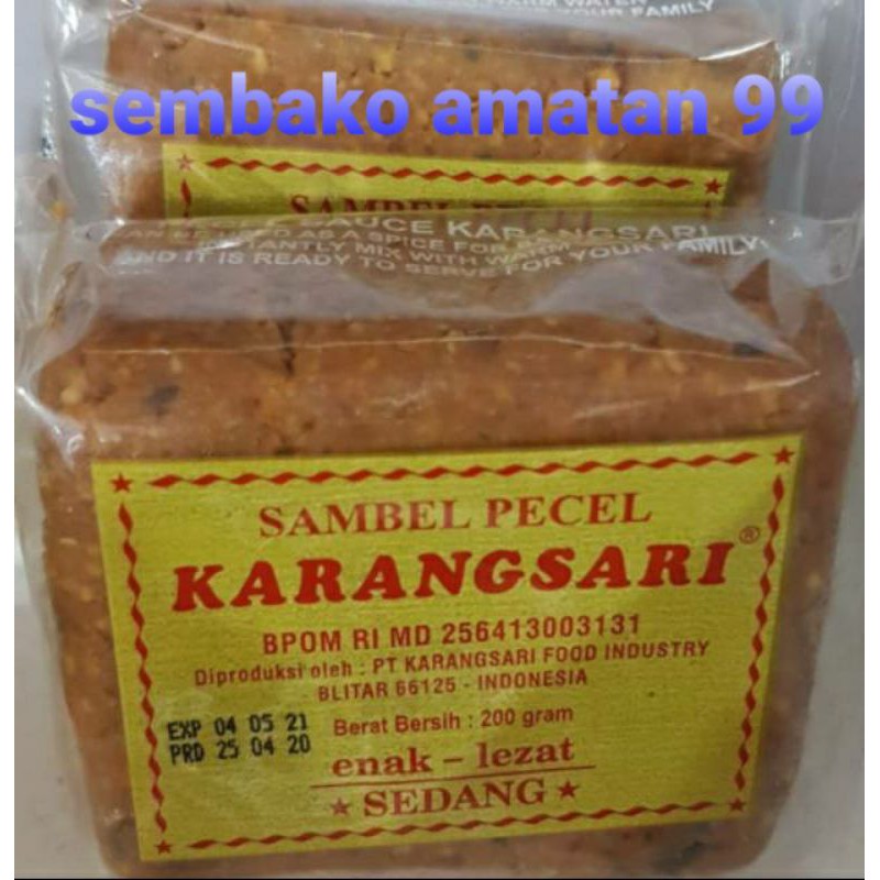 Bumbu Pecel Karangsari 200 Gram Rasa Sedang