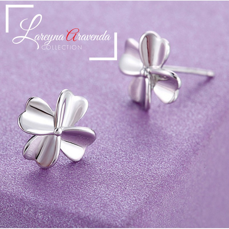 Anting Wanita Titanium Model Daun Lucky Clover AT087-4