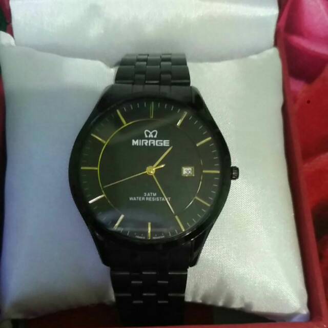 Jam Tangan Pria Mirage original Black Black Dial (Ready)