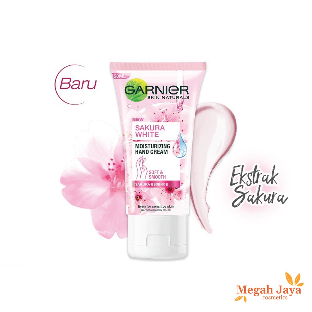 GARNIER SAKURA WHITE MOISTURIZING HAND CREAM 50 ML @MJ