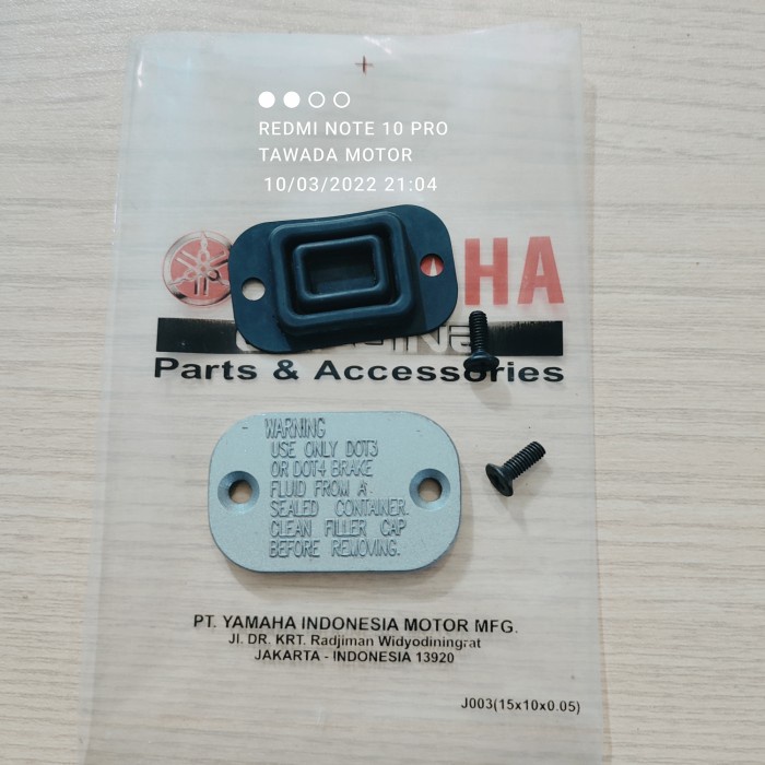 TUTUP MINYAK REM SET PLUS BAUD DAN KARET VEGA RR. FORCE FI. VEGA R NEW - silver