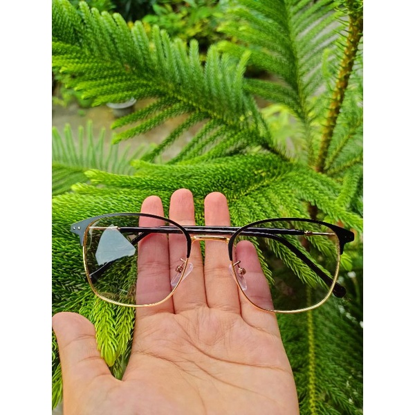 COD kacamata photocromic + anti radiasi frame kotak FREE BOX+LAP