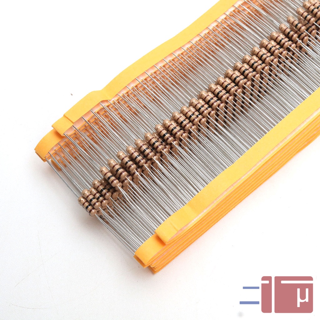 x10 Resistor 100R 100 Ohm 1/2W Karbon 5% Taiwan Kaki Tembaga