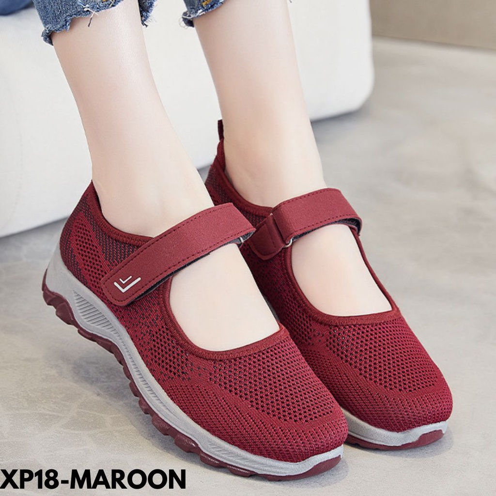 Gypsy - Cross Strap Sneakers Wanita Import Sneaker Snakers Korea Soft Flyknit Design Slingcross XP18