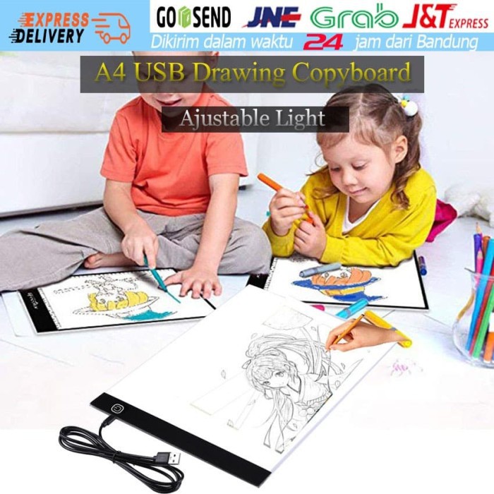 

Drawing Tracing A4 Copy Board Papan Jipak LED Light Pad Ultra Slim A4 LED Light Box Stencil Board