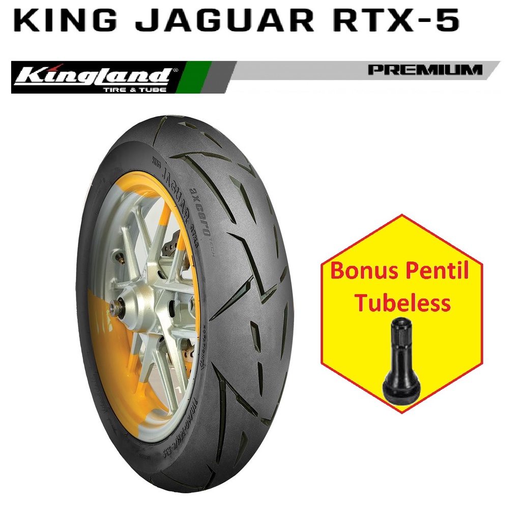 Sepasang Ban Tubeless KINGLAND 100 80 14 120 70 14 KING JAGUAR RTX 5 Ring 14 TUBLES TUBELES MATIC MA