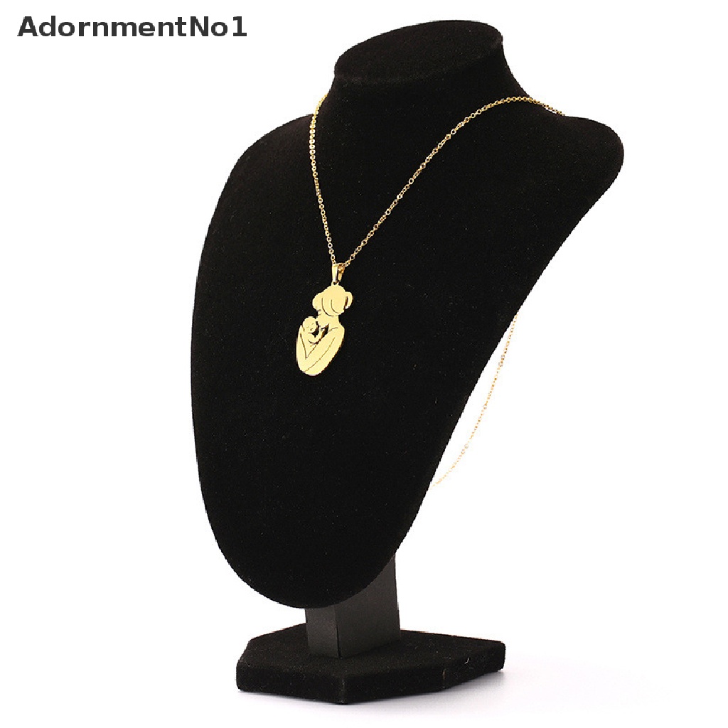 (AdornmentNo1) Kalung Rantai Stainless Steel Warna Emas Untuk Hadiah Hari Ibu / Ayah / Anak