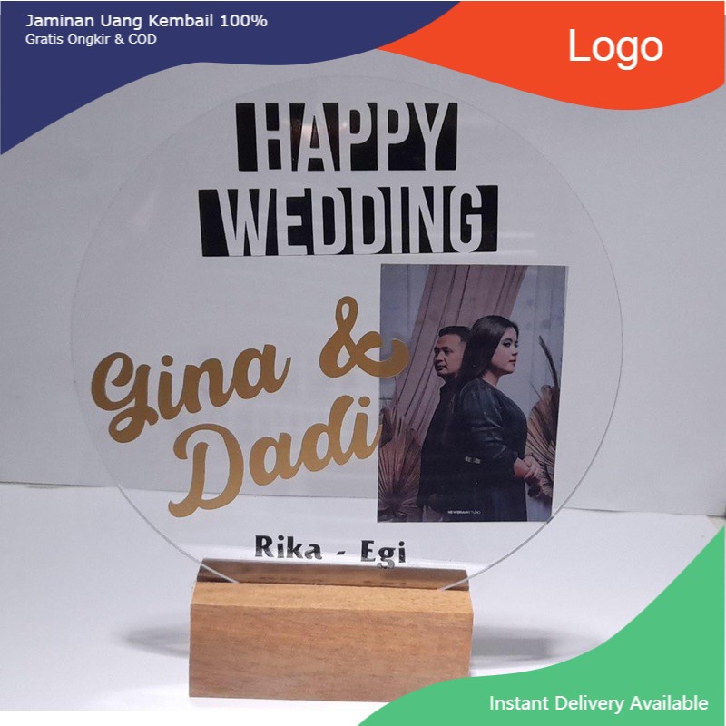 

Hiasan akrilik custom / kado pernikahan / kado anniversary / kado sahabat atau pacar goodthingsgoodmood