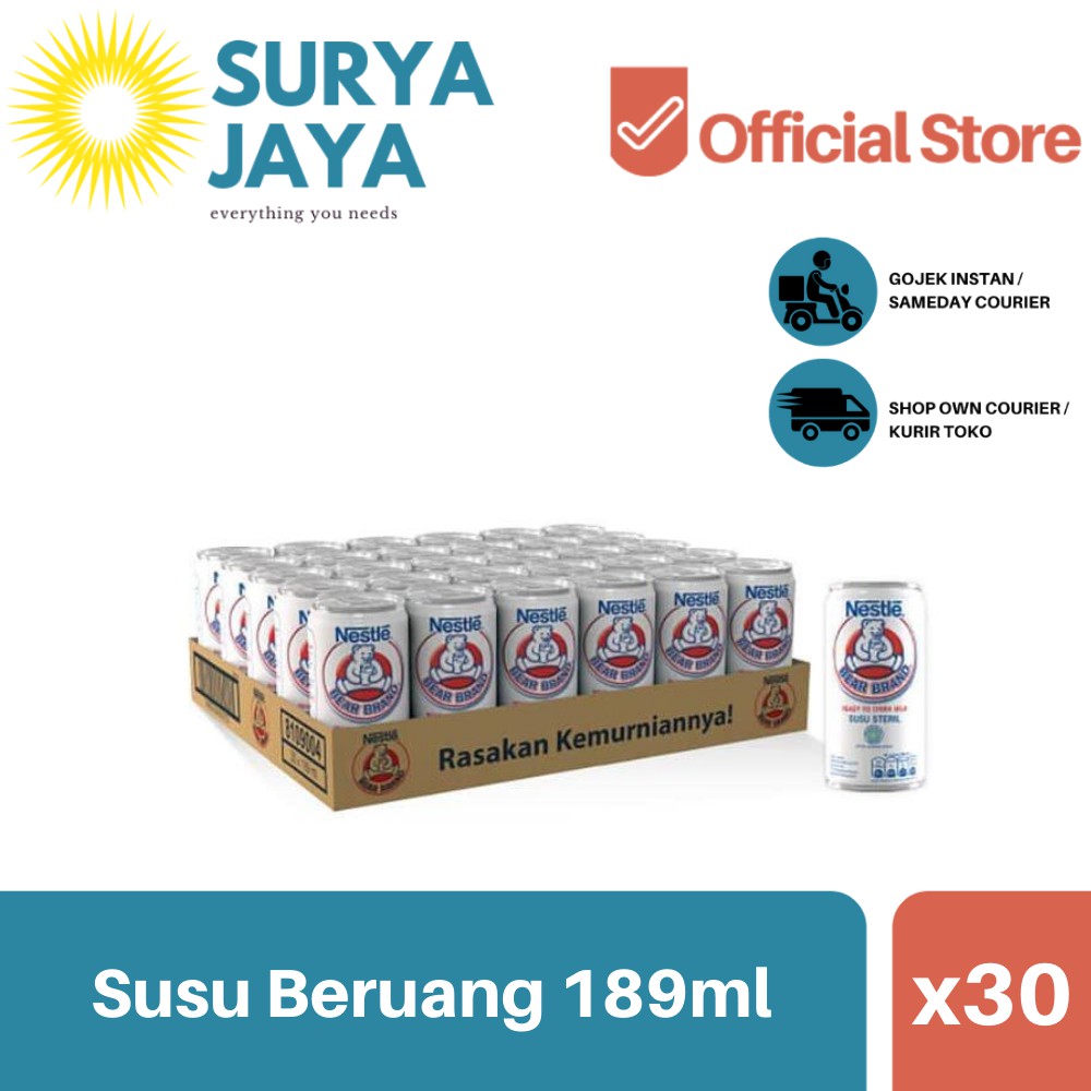 Distributor Susu Beruang Bear Brand 189ml (30 pcs) - Susu Bear Brand 1 Karton
