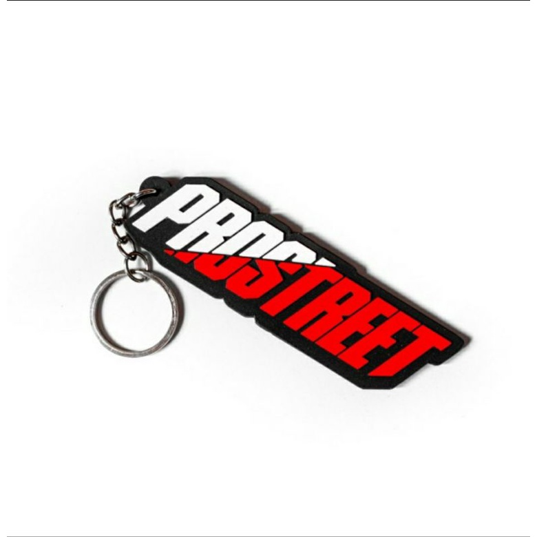 ACCESORIES | KEYCHAIN PROSTREET RUBBER | BLACK | NEW | ORIGINAL - Hitam