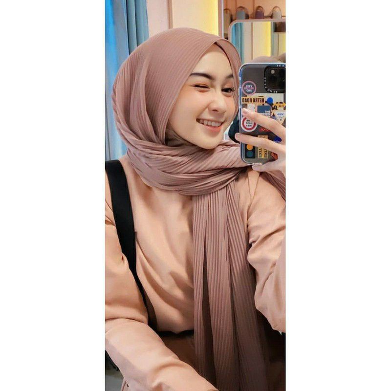 sale (180x75cm)Pashmina plisket jahit Tepi/Pashmina plisket diamond/Pashmina pleated shawl-1