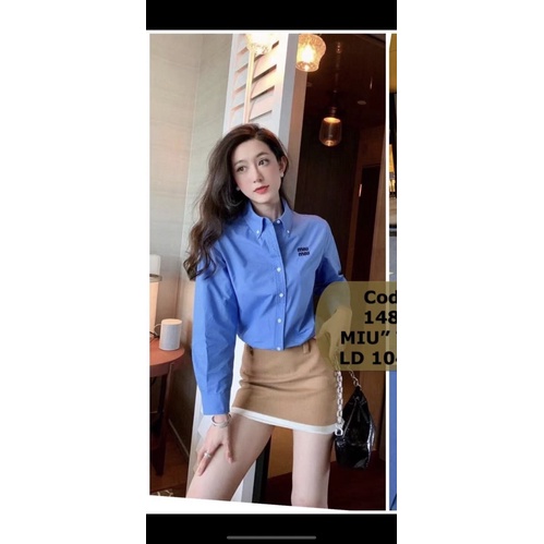 kemeja katun wanita branded premium import