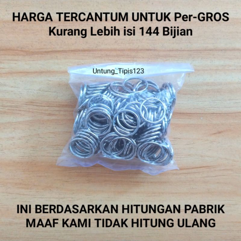 Jump Ring Nikel Banyak ukuran Ring O pengait Ring Bulat pengunci Ring Penyambung Warna Silver