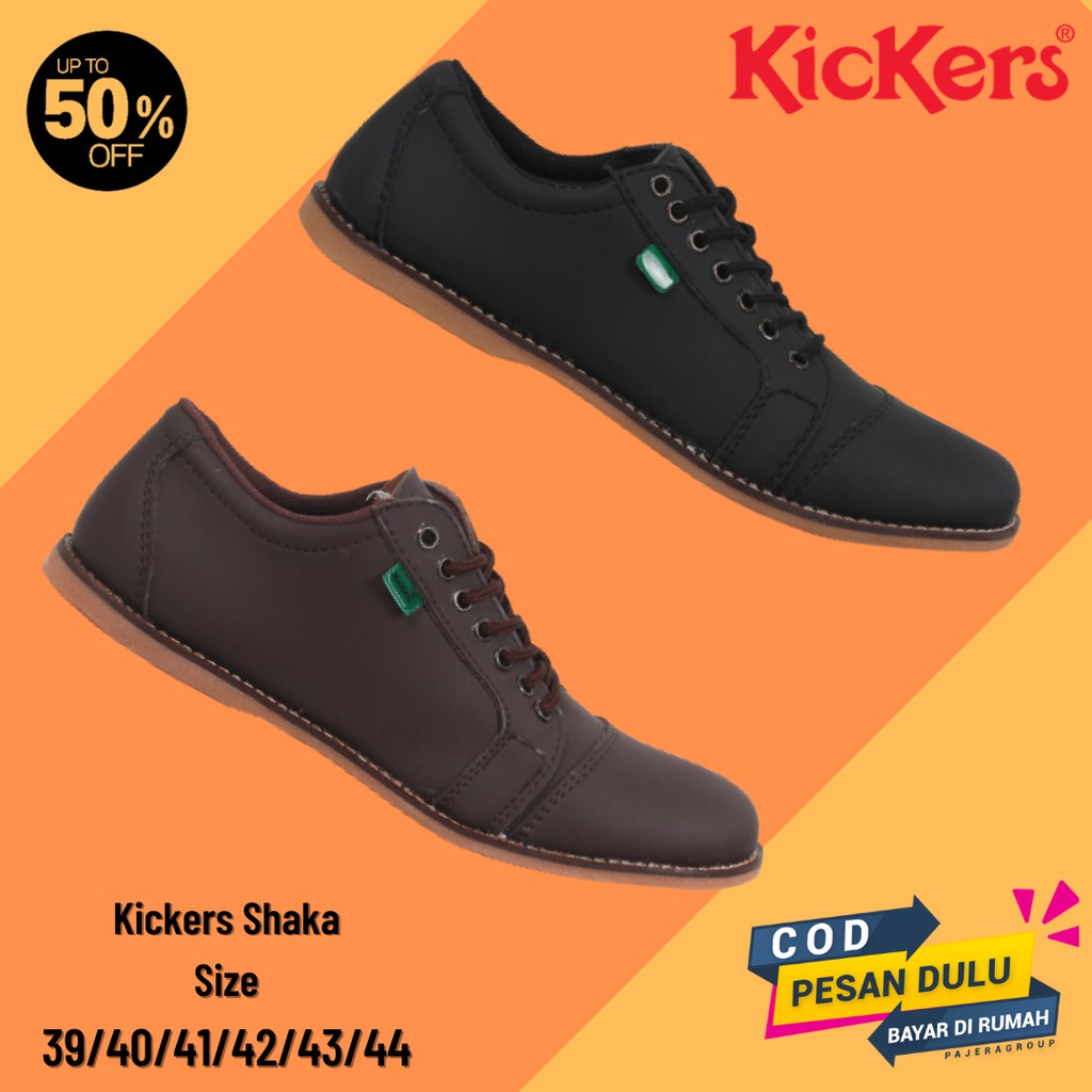 SM88 - Sepatu Kasual Pria Kickers Shaka Bertali Sneakers Cowok Tebaru Murah