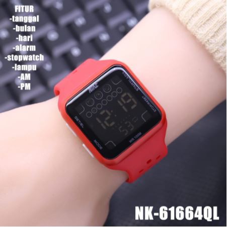 ( BISA COD ) JAM TANGAN WANITA/CEWEK NIKE NK-61664QL KOTAK DIGITAL BEST SELLEERR..!!!