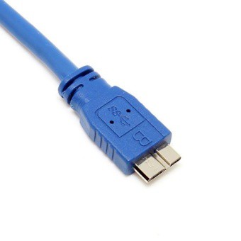 BB30 | KABEL USB 3.0 MALE TO MICRO B MALE BEST 30 CM (BLACK / BLUE) / KABEL USB MICRO B BEST 30 CM