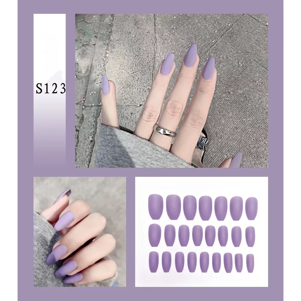 24PCS/SET Simulasi Lem Alpukat Memakai kuku palsu R Perawatan Kuku Palsu-S123