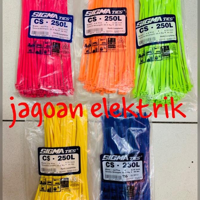 

Office & Stationery | Document Organizer | Kabel Tis / Cable Ties Cs-250L Warna 25 Cm Sigma Original | Best Seller