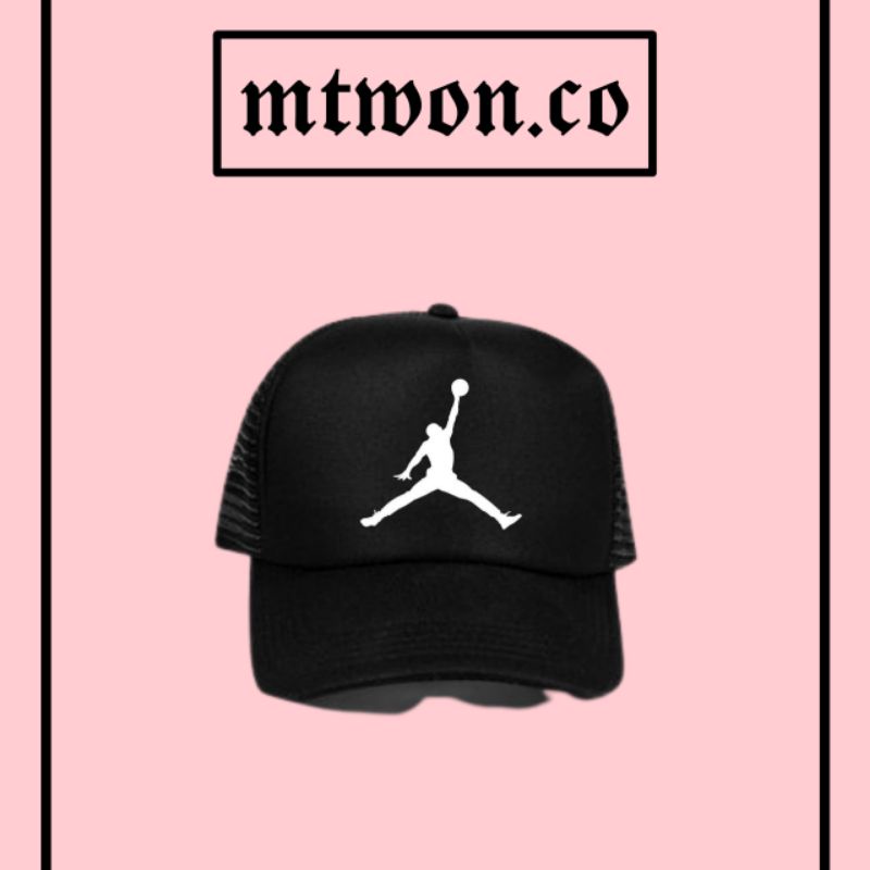 Snapback Topi JORDAN basketball nike logo / Trucker jaring hitam baseball caps pria wanita man women