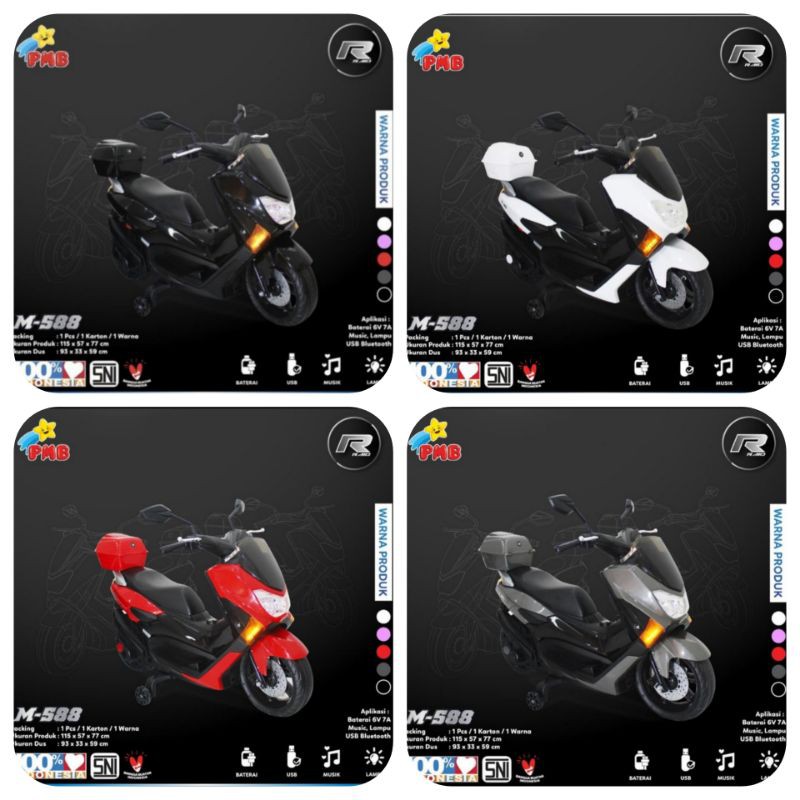 Mainan Motor Aki Anak PMB M-588 M588 M 588 model NMAX