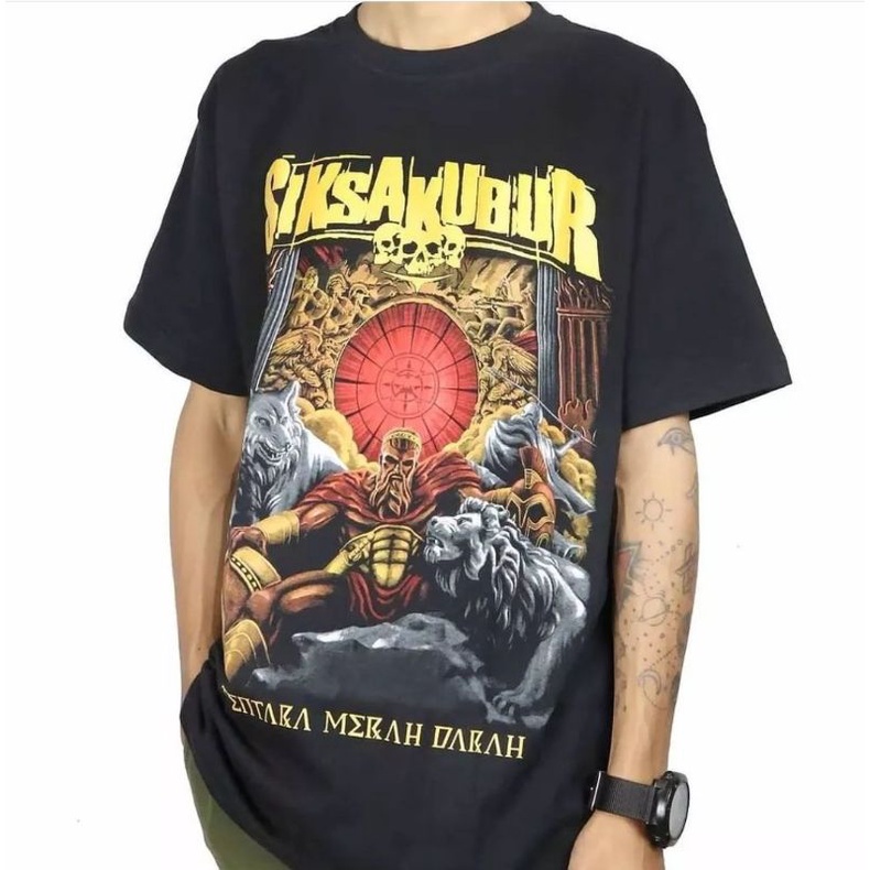 TSHIRT BAND SIKSA KUBUR KAOS MUSIK IDDM KAOS METAL ORIGINAL KAOS METALGEAR