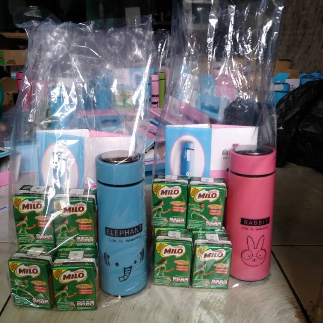 

READY STOK!! PAKET PARCEL MILO + BOTOL MINIUM