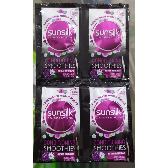 Sunsilk Sunslik Black Shine Conditioner Kondisioner &amp; shampo Sachet 5ml@ 12 sachet