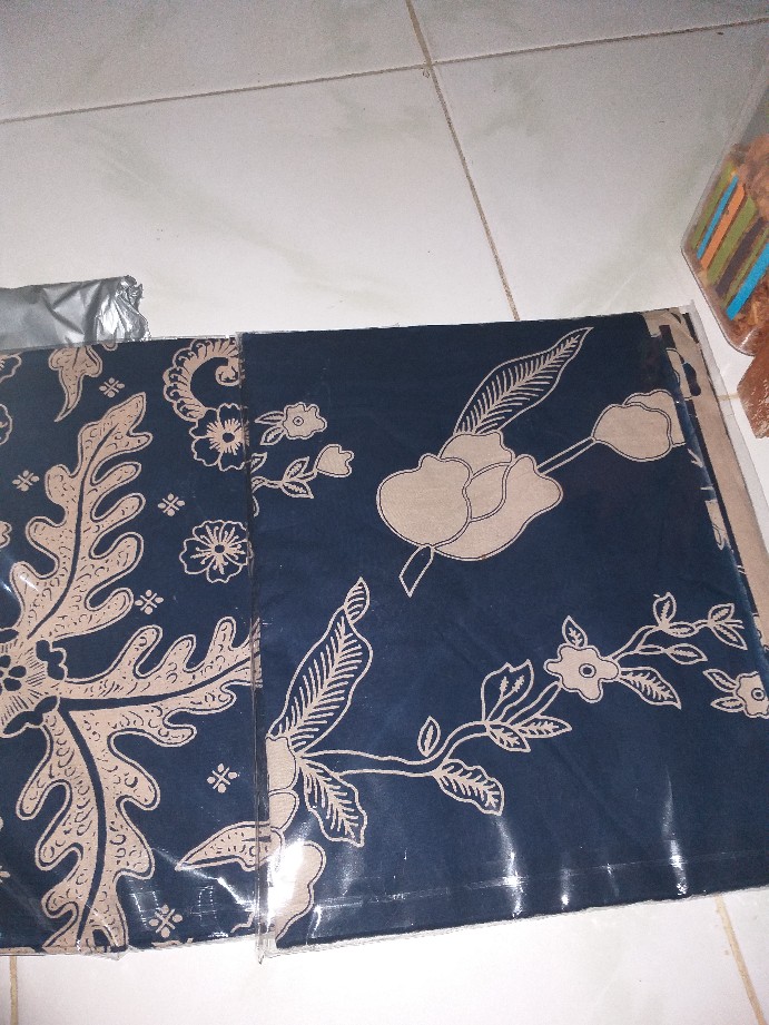 Kain Batik Premium Modern Solo Navy Cream Kain Kebaya Batik Set Batik Sarimbit Kain Batik Jogja