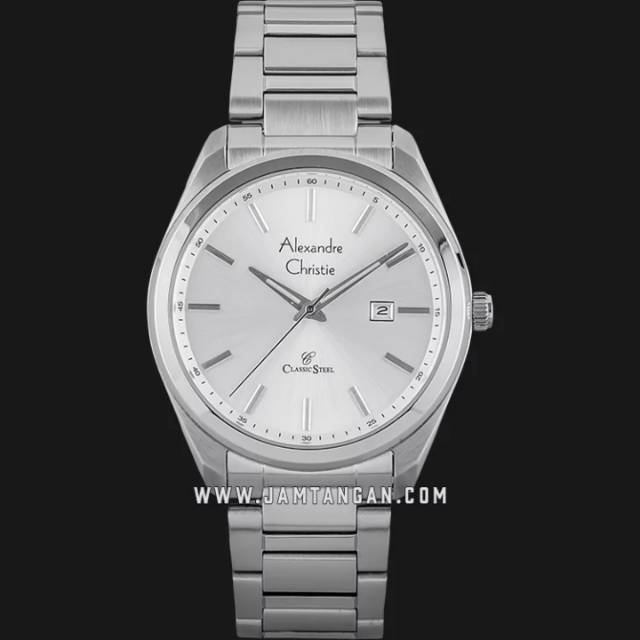 Alexandre Christie AC 8591 MD BSSSL Man White Dial Stainless Steel