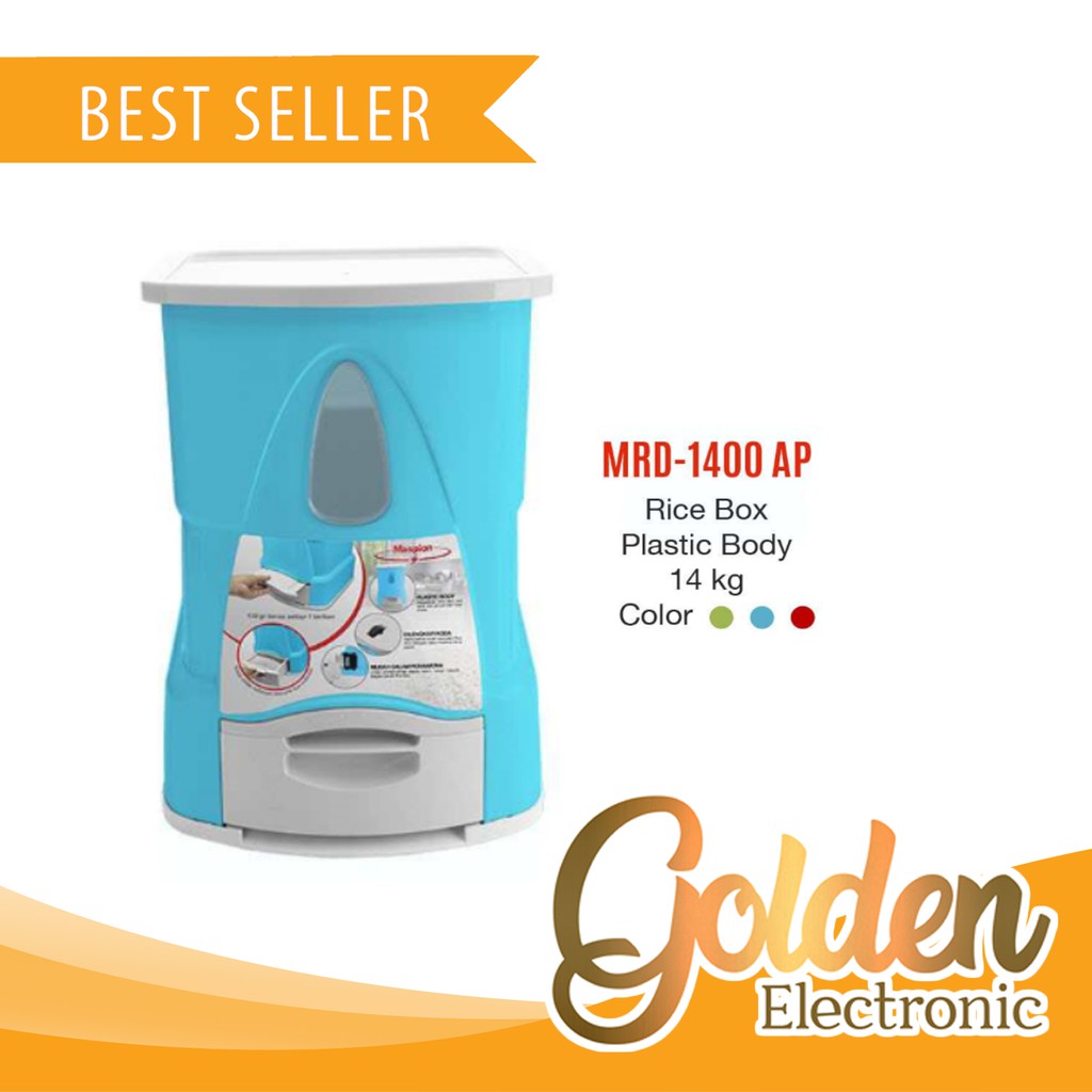 Maspion Rice Box MRD1400AP / MRD-1400AP Tempat Beras Murah Surabaya