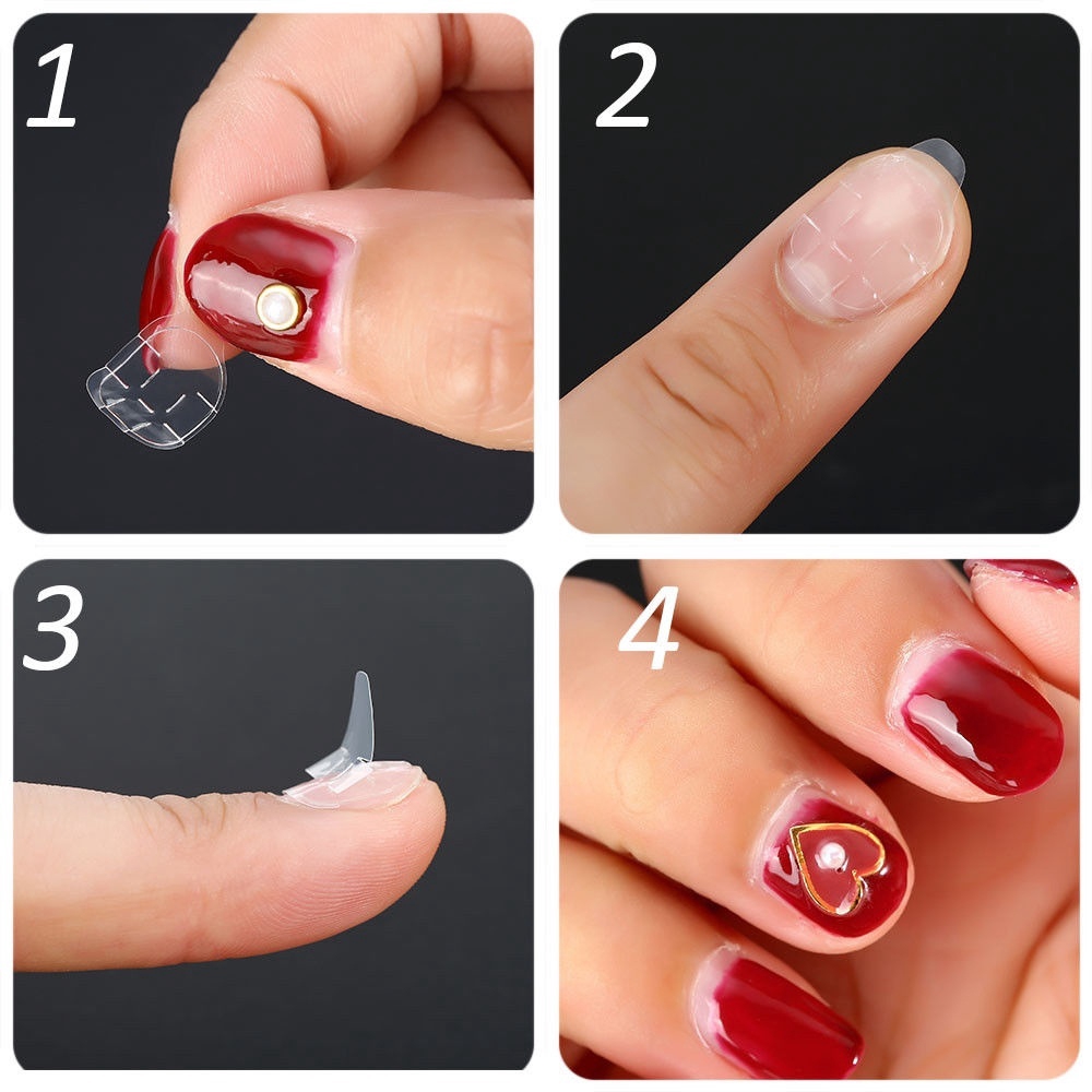 5x12 Pcs Pelat Jelly Kuku Colloidal Partikel Lem Untuk Alat Kecantikan Nail Art