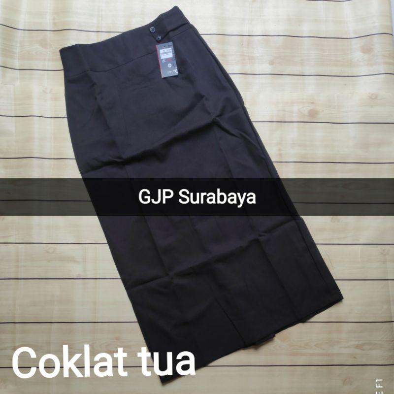 rok kerja wanita kantor karet size S M L XL 2L 3L 4L 5L 6L