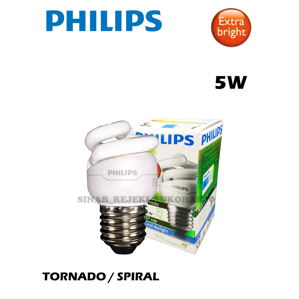 Philips Tornado Spiral 5 Watt Putih Daylight 5W