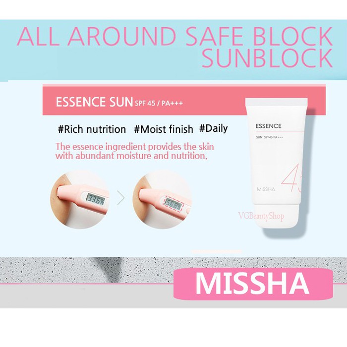 MISSHA All Around Safe Block  Essence Sun SPF 45PA+++ 50 ml