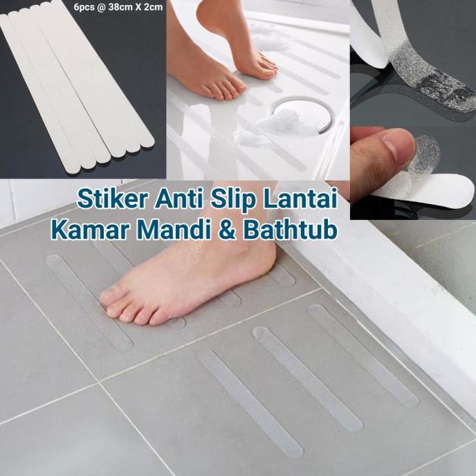 Stiker Anti Slip Lantai Licin Kamar Mandi - Sesuai Foto