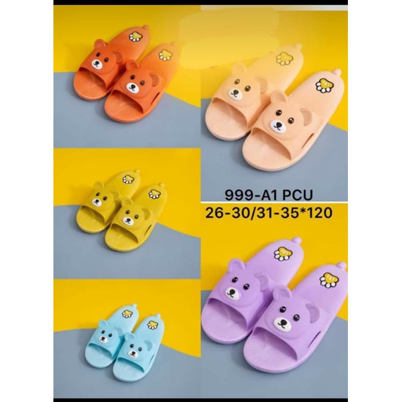 SANDAL SLOP BALANCE KARAKTER 999 SIZE 26-40 BALANCE SANDAL JELLY SLOP ANAK CEWE BERUANG BEAR SENDAL 