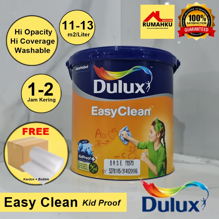 CAT TEMBOK DULUX 20KG - CAT TEMBOK INTERIOR ANTI ANAK - ANAK - EASY CLEAN 20L - DULUX