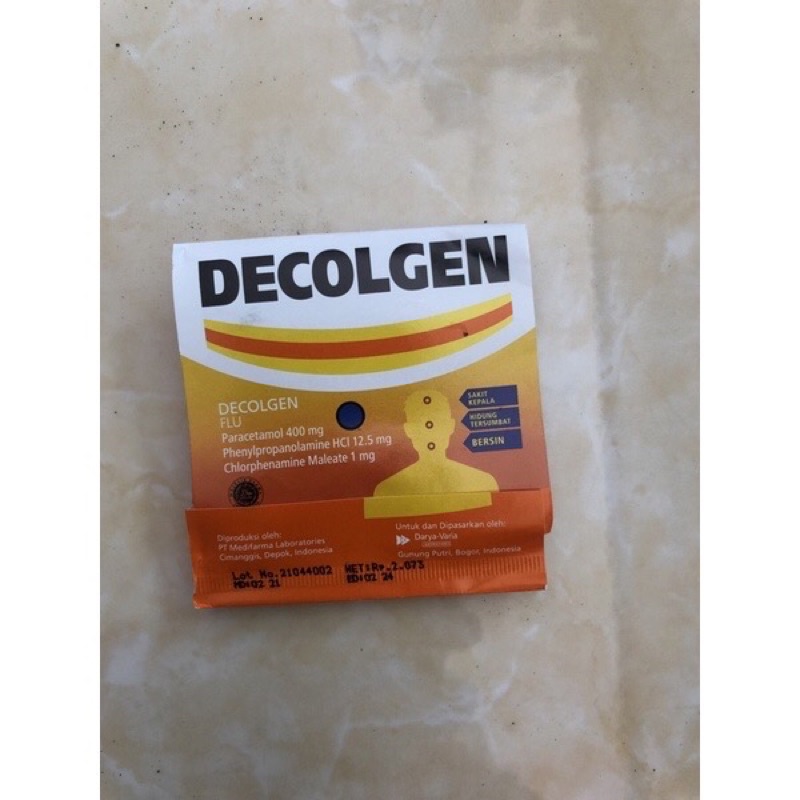 decolgen strip / decolgen tablet / decolgen strip isi 4 / decolgen